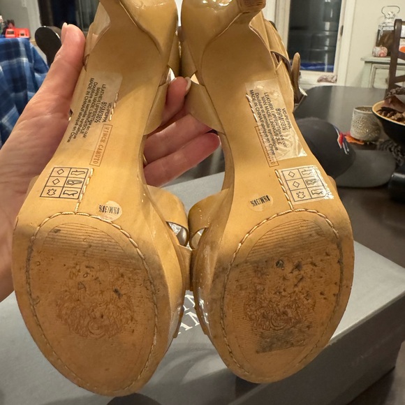 Vince Camuto Beige Strappy Heels - Picture 4 of 4